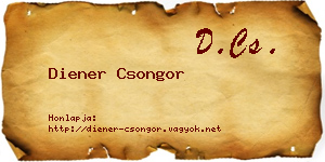 Diener Csongor névjegykártya
